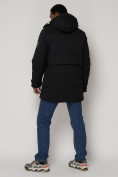 Оптом Спортивная молодежная куртка удлиненная мужская черного цвета 90017Ch в Екатеринбурге, фото 13