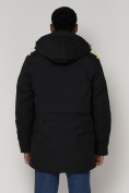 Оптом Спортивная молодежная куртка удлиненная мужская черного цвета 90020Ch в Казани, фото 11