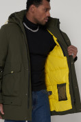 Оптом Спортивная молодежная куртка удлиненная мужская цвета хаки 90020Kh в Екатеринбурге, фото 12