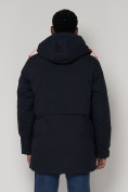 Оптом Спортивная молодежная куртка удлиненная мужская темно-синего цвета 90020TS в Казани, фото 12