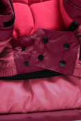 Оптом Горнолыжный костюм Valianly для девочки малинового цвета 90081M в Перми, фото 12