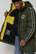Оптом Спортивная молодежная куртка удлиненная мужская цвета хаки 9009Kh в Казани, фото 17