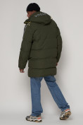 Оптом Спортивная молодежная куртка удлиненная мужская цвета хаки 9009Kh в Казани, фото 9