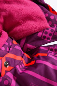 Оптом Горнолыжный костюм Valianly детский фиолетового цвета 9014F в Волгоградке, фото 8