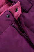 Оптом Горнолыжный костюм Valianly детский фиолетового цвета 9014F, фото 16