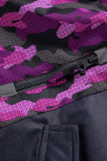 Оптом Горнолыжный костюм Valianly для девочки темно-фиолетового цвета 9016TF, фото 10