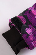 Оптом Горнолыжный костюм Valianly для девочки темно-фиолетового цвета 9016TF, фото 12