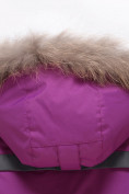 Оптом Парка зимняя Valianly для девочки фиолетового цвета 9034F, фото 5