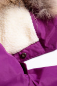 Оптом Парка зимняя Valianly для девочки фиолетового цвета 9036F, фото 5