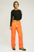 Оптом Женские зимние горнолыжные брюки оранжевого цвета 905O в Перми, фото 2
