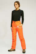 Оптом Женские зимние горнолыжные брюки оранжевого цвета 905O в Санкт-Петербурге, фото 3