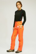 Оптом Женские зимние горнолыжные брюки оранжевого цвета 905O, фото 4