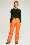 Оптом Женские зимние горнолыжные брюки оранжевого цвета 905O в Санкт-Петербурге, фото 5