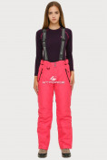 Оптом Брюки горнолыжные женские розового цвета 906R