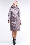 Оптом Куртка зимняя женская классическая бежевого цвета 9102_12B, фото 2