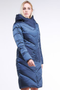 Оптом Куртка зимняя женская классическая темно-синего цвета 9102_22TS, фото 2