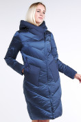 Оптом Куртка зимняя женская классическая темно-синего цвета 9102_22TS в Новосибирске, фото 3