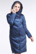 Оптом Куртка зимняя женская классическая темно-синего цвета 9102_22TS, фото 5