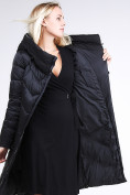 Оптом Куртка зимняя женская классическая черного цвета 9102_01Ch в Новосибирске, фото 8