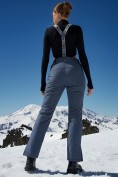 Оптом Полукомбинезон утепленный женский зимний горнолыжный голубого цвета 911Gl, фото 3