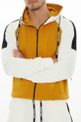 Оптом Спортивный костюм трикотажный горчичного цвета 9130G в Казани, фото 12