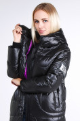 Оптом Куртка зимняя женская молодежная черного цвета 9131_01Ch в Перми, фото 2