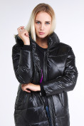 Оптом Куртка зимняя женская молодежная черного цвета 9131_01Ch в  Красноярске, фото 3