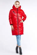 Оптом Куртка зимняя женская молодежная красного цвета 9131_14Kr в Казани