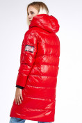Оптом Куртка зимняя женская молодежная красного цвета 9131_14Kr в Перми, фото 4