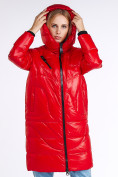 Оптом Куртка зимняя женская молодежная красного цвета 9131_14Kr в Казани, фото 5