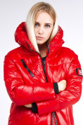Оптом Куртка зимняя женская молодежная красного цвета 9131_14Kr в Казани, фото 7