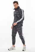 Оптом Спортивный костюм плащевка темно-серого цвета 9148TC, фото 2