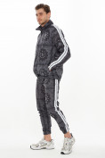 Оптом Спортивный костюм плащевка темно-серого цвета 9148TC, фото 3