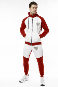 Оптом Спортивный костюм трикотажный красного цвета 9150Kr в Казани, фото 3