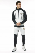 Оптом Спортивный костюм трикотажный темно-серого цвета 9150TC в Перми