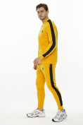 Оптом Трикотажный спортивный костюм горчичного цвета 9152G, фото 3