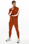 Оптом Трикотажный спортивный костюм оранжевого цвета 9152O в  Красноярске