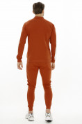 Оптом Трикотажный спортивный костюм оранжевого цвета 9152O в  Красноярске, фото 4