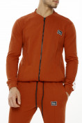 Оптом Трикотажный спортивный костюм оранжевого цвета 9152O в  Красноярске, фото 6