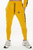 Оптом Трикотажный спортивный костюм горчичного цвета 9152G, фото 6