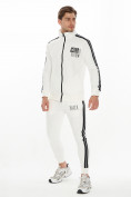 Оптом Спортивный костюм трикотажный белого цвета 9153Bl в  Красноярске