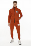 Оптом Спортивный костюм трикотажный оранжевого цвета 9153O в Казани