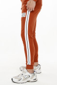 Оптом Спортивный костюм трикотажный оранжевого цвета 9153O, фото 5