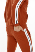 Оптом Спортивный костюм трикотажный оранжевого цвета 9153O в Перми, фото 7