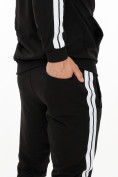 Оптом Спортивный костюм трикотажный черного цвета 9153Ch в Перми, фото 8