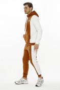 Оптом Спортивный костюм трикотажный коричневого цвета 9154K в Казани, фото 2