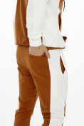 Оптом Спортивный костюм трикотажный коричневого цвета 9154K, фото 7