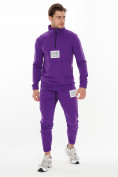 Оптом Спортивный костюм анорак фиолетового цвета 9155F в Казани