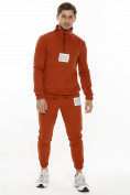 Оптом Спортивный костюм анорак оранжевого цвета 9155O