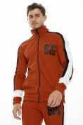 Оптом Спортивный костюм трикотажный оранжевого цвета 9156O, фото 5